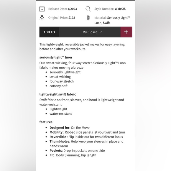 Lululemon Dance Studio Jacket *Flawed - Picture 10 of 10